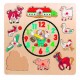 Puzzle hodiny - farma