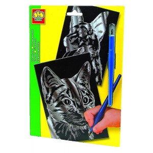 Škrabacie obrázky mačka-pes