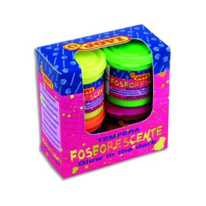 Temperové farby neón 4x55 ml, kelímok