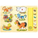 Zvukové puzzle Zvieratká, 6 ks