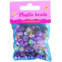 Korálky Plastic, fialové