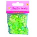 Korálky Plastic, zelené