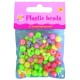 Korálky Plastic, neónové