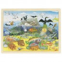 Goki Drevené puzzle Nad a pod vodou, 96 dielikov