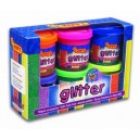 Temperové farby glitter 6x55 ml, v kelímku