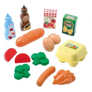 Plastové hračky potraviny v sieťke