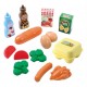 Plastové hračky potraviny v sieťke