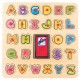 Woody Pečiatkové puzzle abeceda