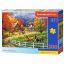 Castorland Puzzle Konská farma v údolí, 200 dielikov