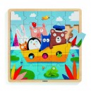 Djeco Drevené puzzle V loďke, 25 dielikov