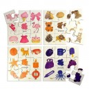 Bigjigs Toys Drevené didaktické puzzle farby 4v1